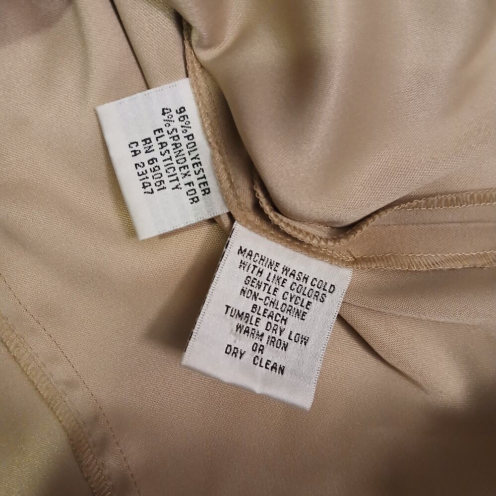Talbots Tan Stretch Button up / Blouse Blazer Size L Crisp and Clean - Picture 4 of 7